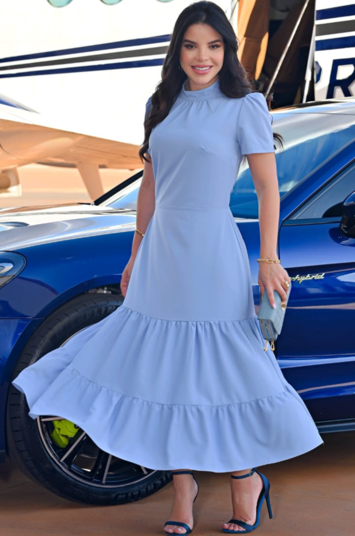 Vestido Modesta no Crepe Moscow